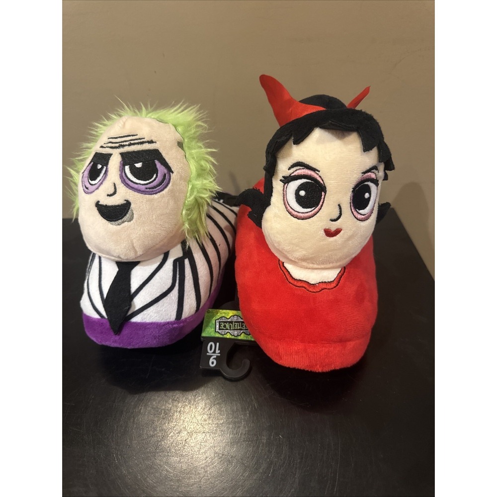Beetlejuice Women's Slippers Sz 9-10 - Ground Up - Beetlejuice Lydia Deetz NWT